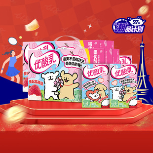 伊利优酸乳荔枝味含乳饮料250ml*24盒*2箱