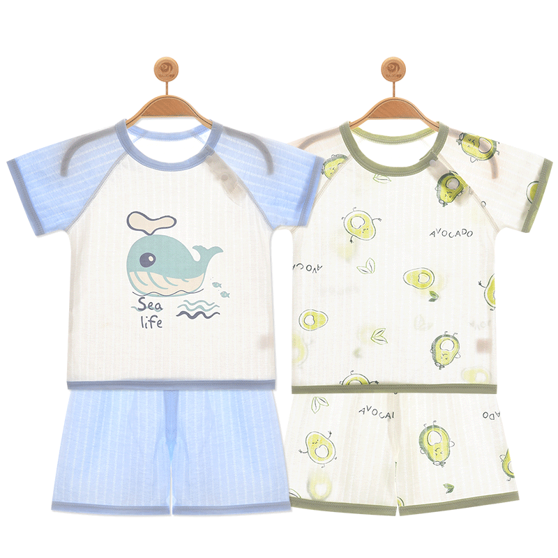 彩婴房夏季薄款纯棉纱布幼儿服装