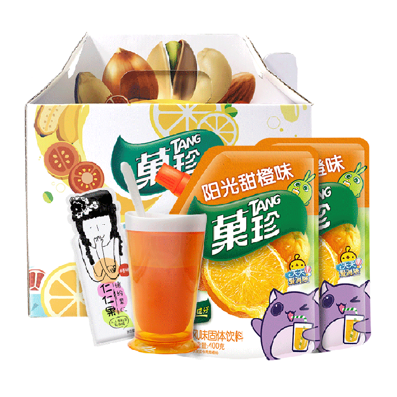 亿滋 菓珍果汁冲饮果味饮料菓珍小包装蜜桃口味200g