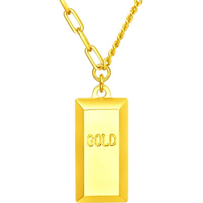 周大福ING系列小金砖足金项链