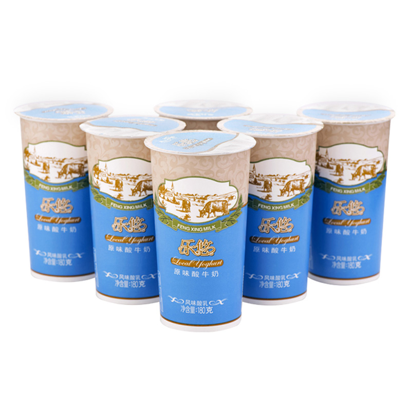 风行乐悠原味酸牛奶180克*6杯/组酸奶精选补钙高钙