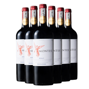 montes智利红酒蒙特斯天使珍藏梅洛干红葡萄酒750ml*6瓶婚礼宴请