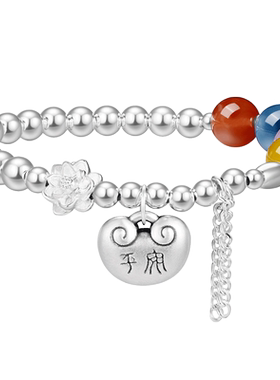 佐卡伊S925银女款轻奢小众银手链