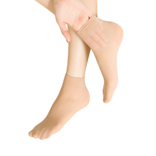 铂金铭绣短丝袜子女透气耐磨耐穿防勾丝四季高弹中筒包芯丝钢丝袜