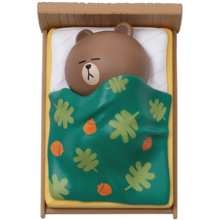 野兽王国LINEFRIENDS可爱布朗熊可妮兔手办摆件周边礼物