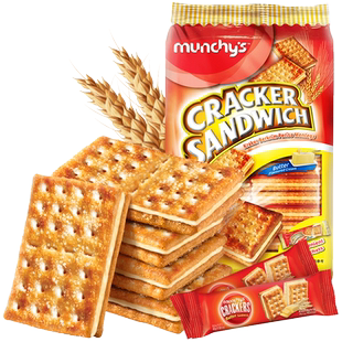 进口马来西亚马奇新新奶油夹心苏打饼干休闲零食品独立包装