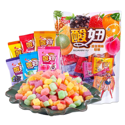 酸妞软糖散装怀旧橡皮糖糖果