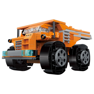 【包邮】启蒙积木玩具城市工程车队集合运输车吊车挖掘机儿童礼物