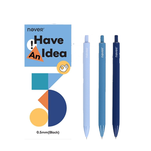 never假日海岛乐活笔空气笔按动中性笔刷题笔速干ST笔尖2024年