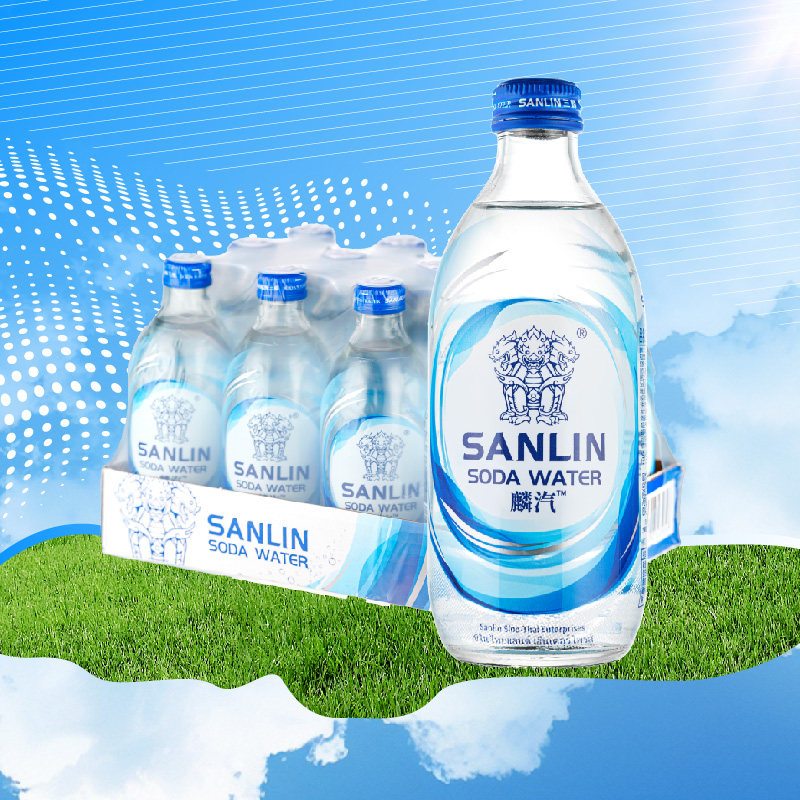 三麟旋盖无糖苏打水350ml*12瓶