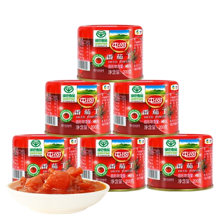 中粮屯河新疆内蒙番茄丁210gX6罐番茄块罐头西红柿块番茄酱番茄膏