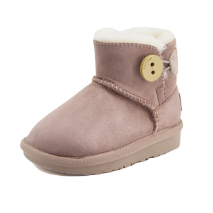 TOPSTAR童鞋冬季新款儿童棉鞋加绒毛毛鞋女宝鞋子保暖雪地靴