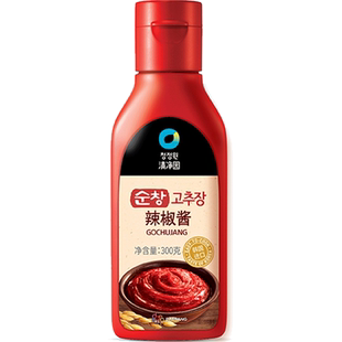 包邮!韩国进口清净园辣椒酱300g韩式辣酱石锅拌饭酱烤肉炒年糕酱