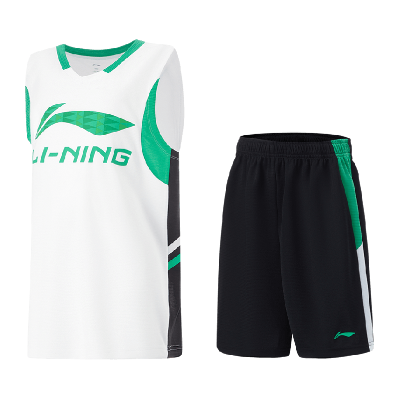 李宁篮球服运动背心短裤两件套
