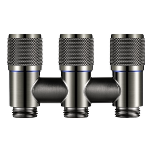 一进三出角阀三控四通洗衣机水龙头三出水分水阀上水三通进水