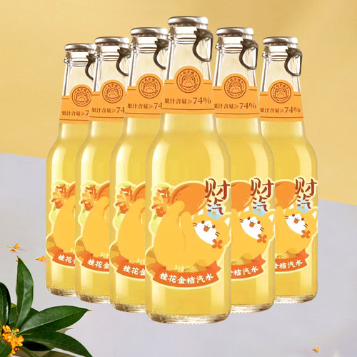 碧山村南京夫子庙同款果汁汽水桂花金桔碳酸饮料气泡水225ml*6瓶