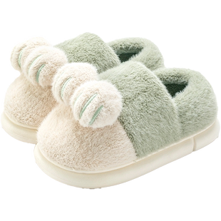 利达妮棉拖鞋女款秋冬季2026新款情侣家居室内可爱毛绒保暖棉鞋男