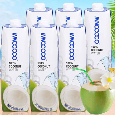 INNOCOCO泰国进口椰子水1L×6瓶