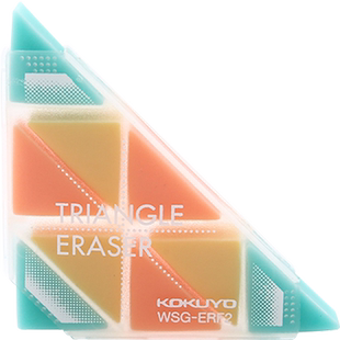日本国誉角角乐橡皮擦绘画素描铅笔擦学习用品文具三角形学生