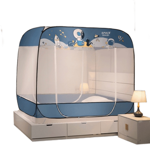 杜威卡夫免安装蚊帐蒙古包家用卧室防摔儿童婴儿可折叠新款防蚊罩