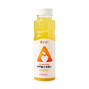 唯可鲜100%HPP富士苹果汁260ml*5瓶鲜果汁 冷压榨果汁饮料
