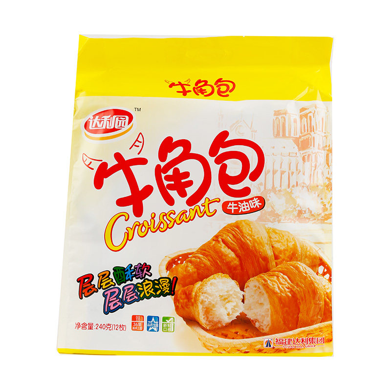 达利园 牛角包面包牛油黄油味 240g/袋早餐营养