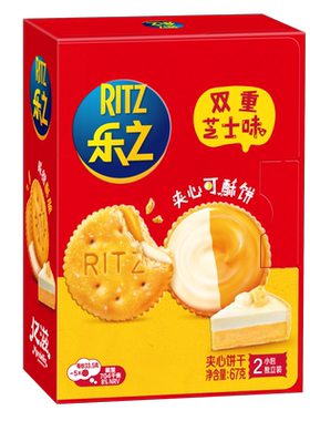 乐之双重芝士夹心饼干层层酥脆
