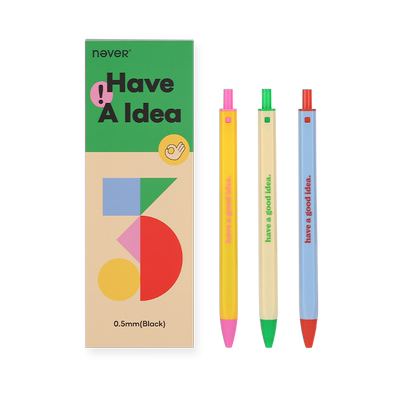 never乐活空气笔按动中性笔