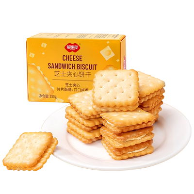 福事多零食180g×1盒夹心饼干