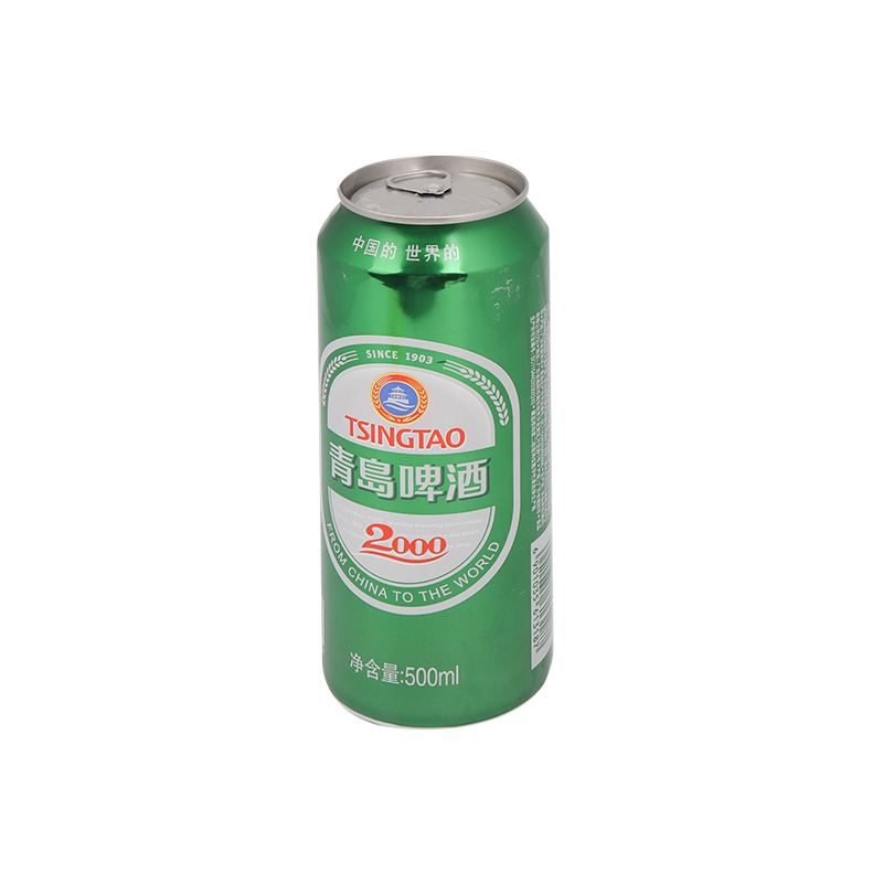 青岛2000啤酒500ml/罐青岛啤酒酒精酒花骑士醇香大米陈年原装