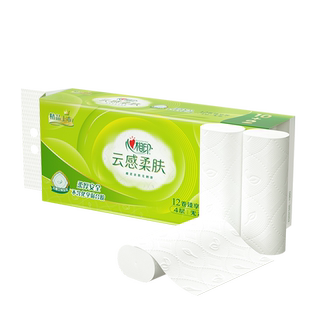 心相印云感柔肤4层100g12卷卫生纸无芯卷纸厕纸卫生纸手纸厕纸