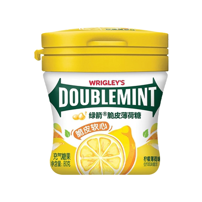 绿箭薄荷糖脆皮软心糖糖果