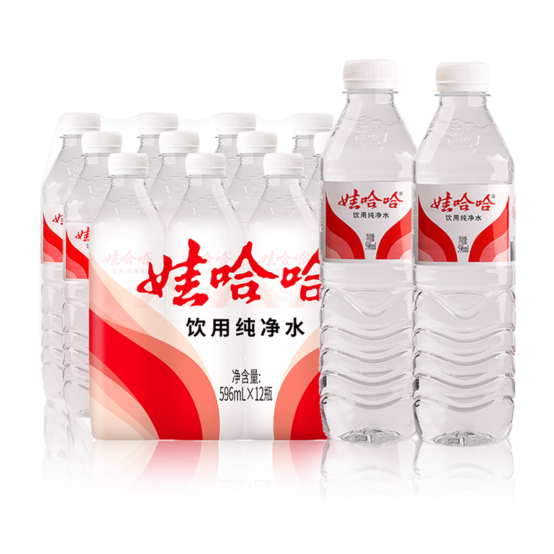 娃哈哈596ml*12瓶整箱纯净水