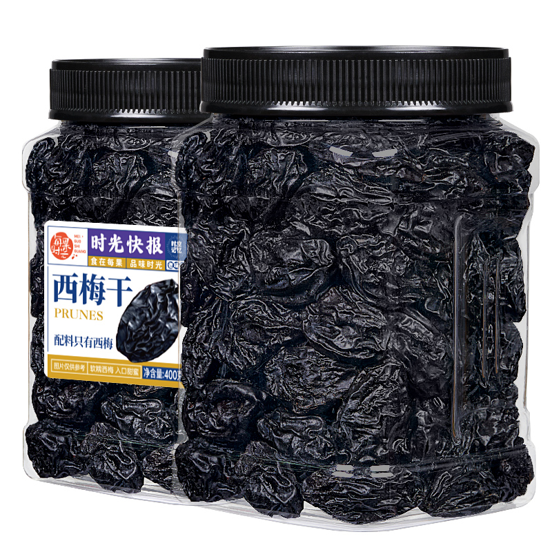 每果时光新疆大西梅干罐装无糖无添加梅子果干蜜饯孕妇零食