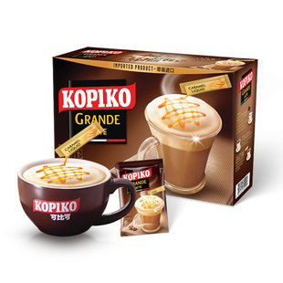 印尼进口KOPIKO可比可拿铁三合一速溶咖啡12包384g