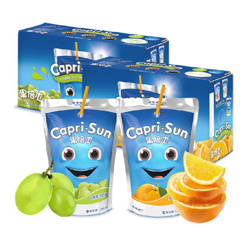 果倍爽橙汁+白葡萄汁200ml*20包