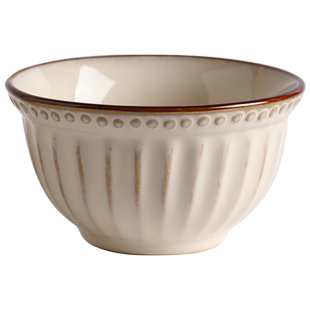 舍里欧式复古浮雕餐具高级感轻奢陶瓷碗盘碟西餐盘鱼盘咖啡杯面碗