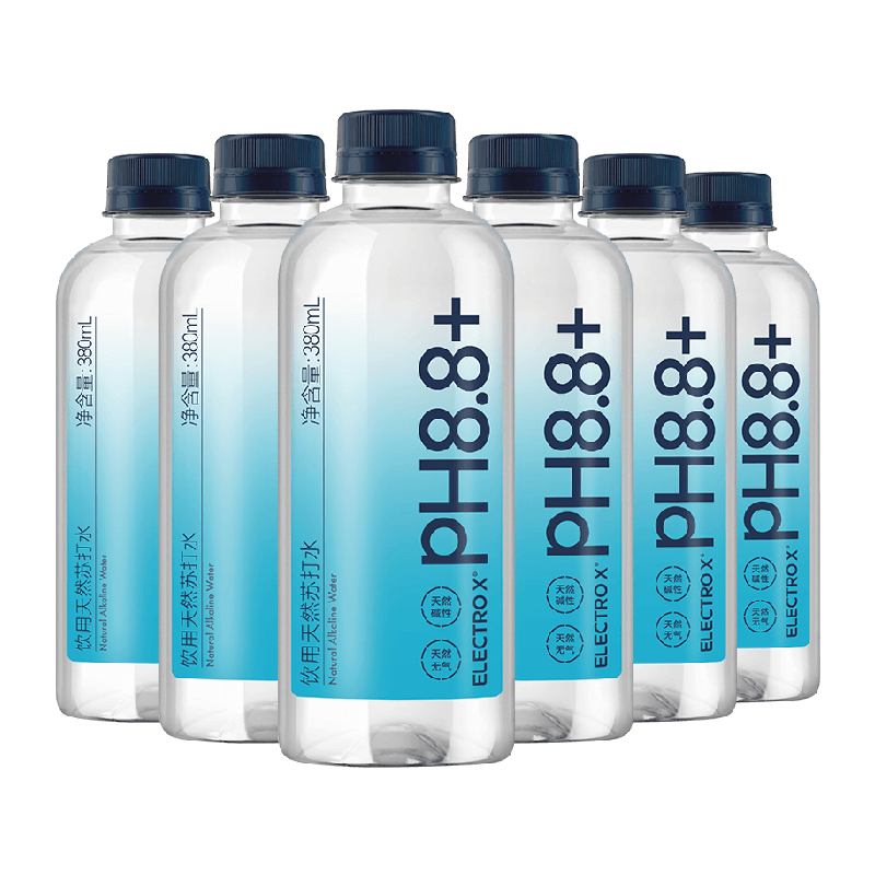 粒刻天然碱性苏打水380ml*6瓶