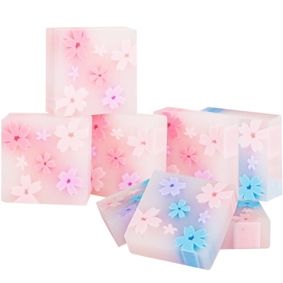 得力樱花橡皮擦透明清新可爱