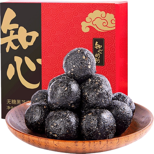 知心奶奶无糖黑芝麻丸球0糖尿人老年人孕妇孕期健康控零食品专用