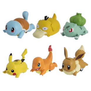 万代 盲盒 精灵宝可梦回力车 小火龙皮卡丘伊布可达鸭