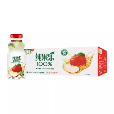 纯果乐Tropicana100%苹果汁果汁饮料250ml*24瓶整箱百事可乐出品