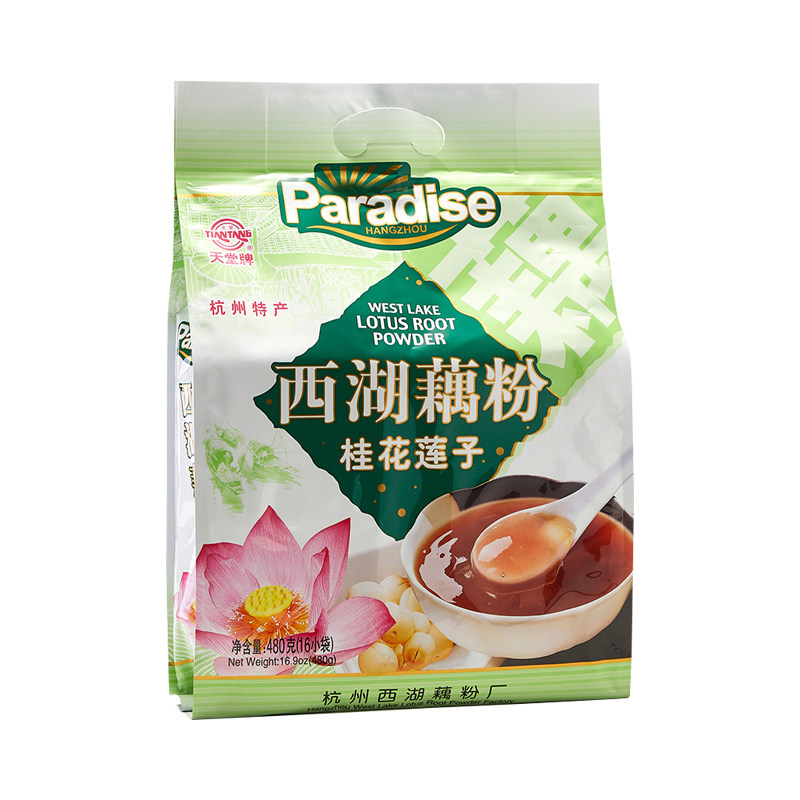 天堂牌杭州特产桂花莲子西湖藕粉速溶低脂纯藕粉羹营养粥,咖啡/麦片/冲饮,藕粉,淘宝优惠券,粉丝福利购,淘宝优惠卷