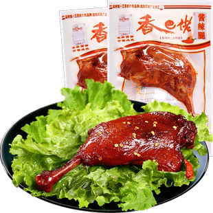 香巴佬酱鸭腿肉类熟食微辣酱香卤味鸭肉干网红办公室休食