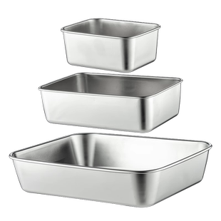 onlycook 不锈钢备菜盘保鲜盒 火锅配菜盘备餐盘托盘深盘便当盒