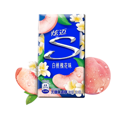 炫迈白桃味无糖口香糖