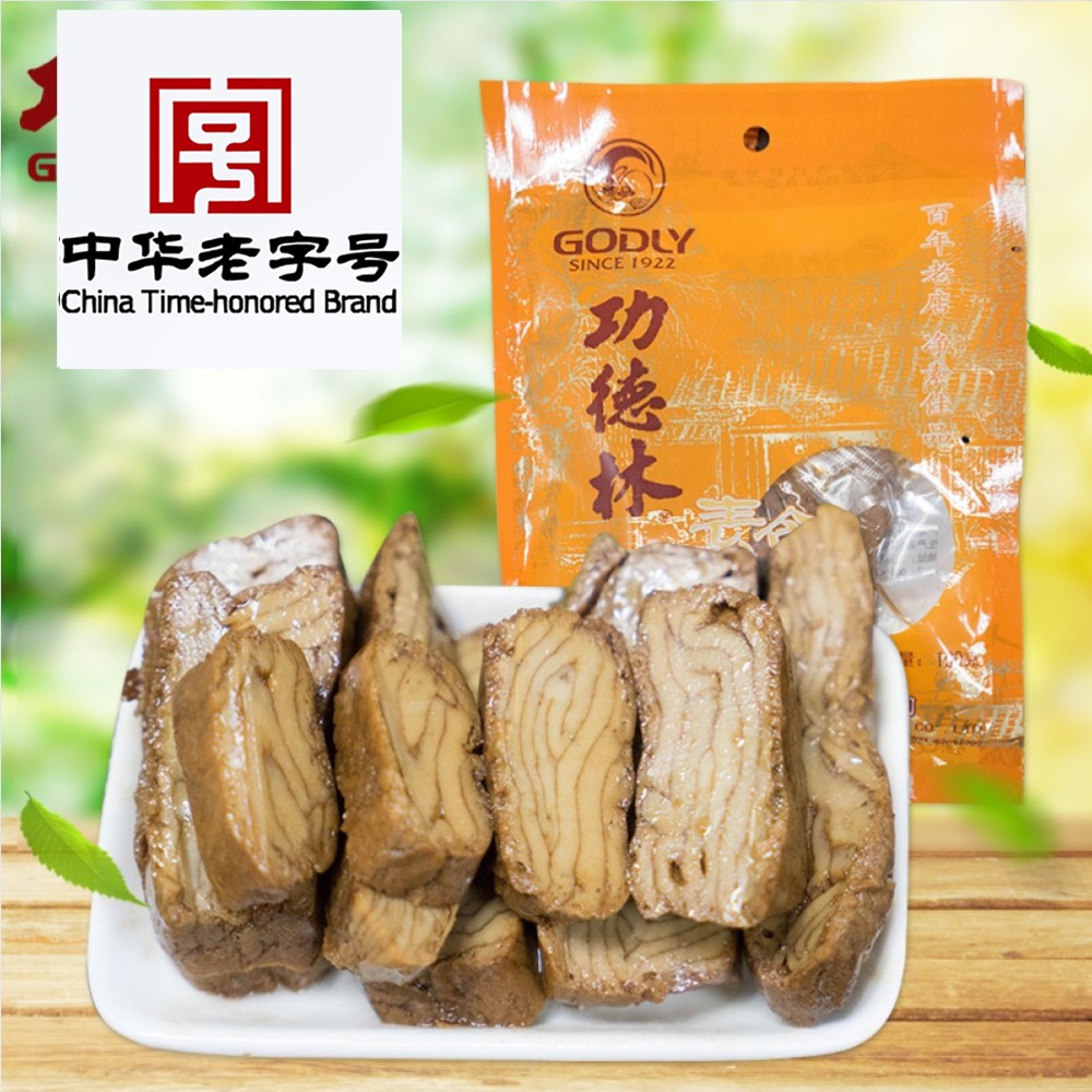 功德林仿葷素食素火腿100g休閑零食豆腐干豆制品凈素食品