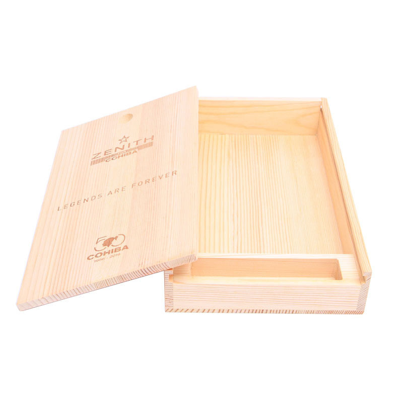 源头简约时尚红酒木盒松木双支镂空礼品盒盒葡萄酒推拉盖木盒