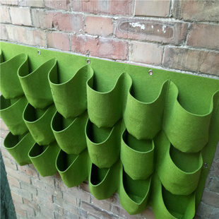 市政园林工程绿化公司墙挂花盆无纺布毛毡美植袋种植袋