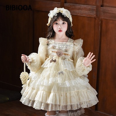 生日礼物女孩长袖连衣裙秋季现货